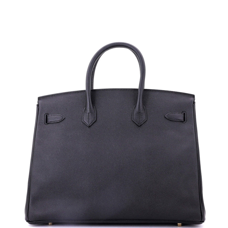 Hermes Birkin Handbag Noir Epsom With