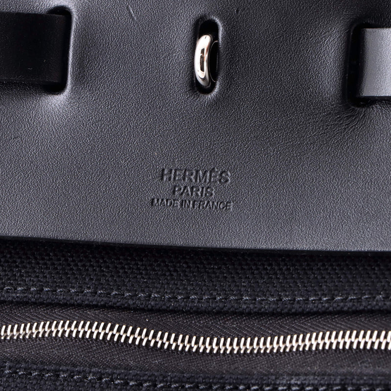 Hermes Herbag Zip Leather And Toile 50