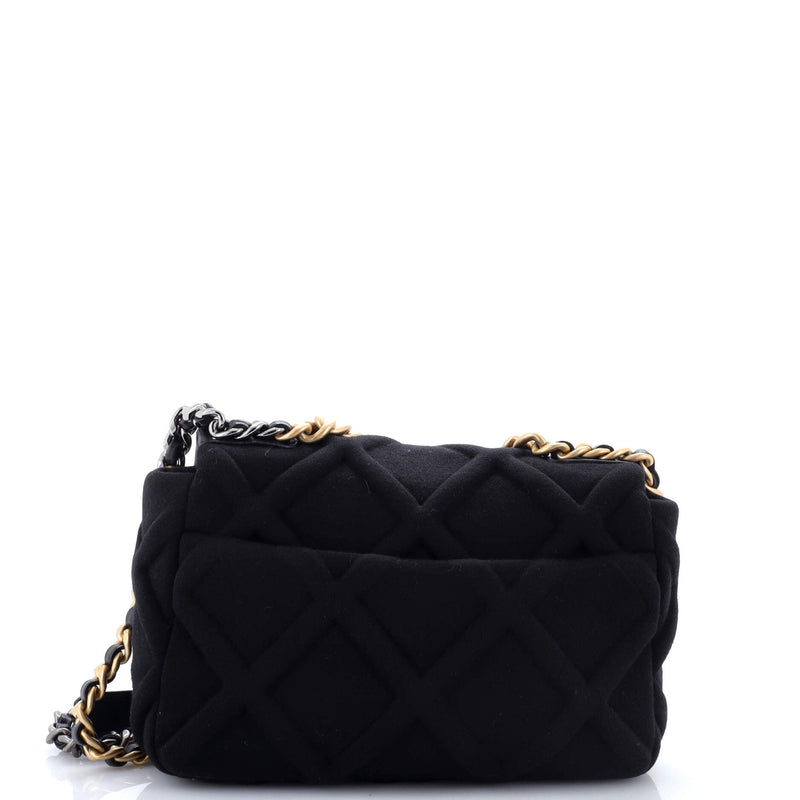 Chanel 19 Flap Bag Quilted Jersey Medium