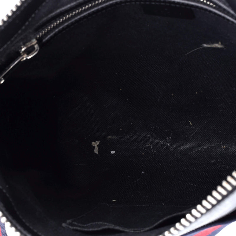 Gucci Web Strap Front Zip Messenger Bag