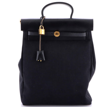 Hermes Herbag A Dos Zip Backpack Toile