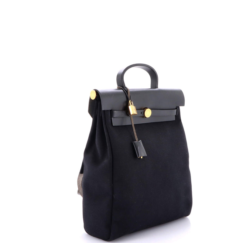 Hermes Herbag A Dos Zip Backpack Toile
