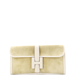 Hermes Jige Elan Clutch Doblis Suede 29