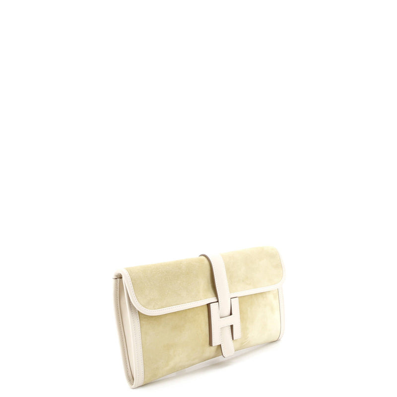 Hermes Jige Elan Clutch Doblis Suede 29