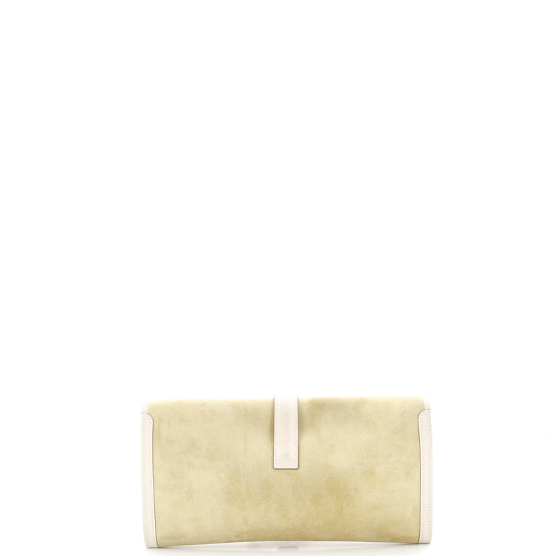 Hermes Jige Elan Clutch Doblis Suede 29
