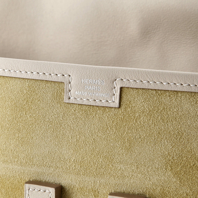 Hermes Jige Elan Clutch Doblis Suede 29
