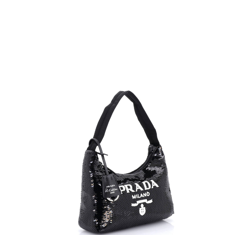 Prada Re-Edition Hobo Sequins Mini