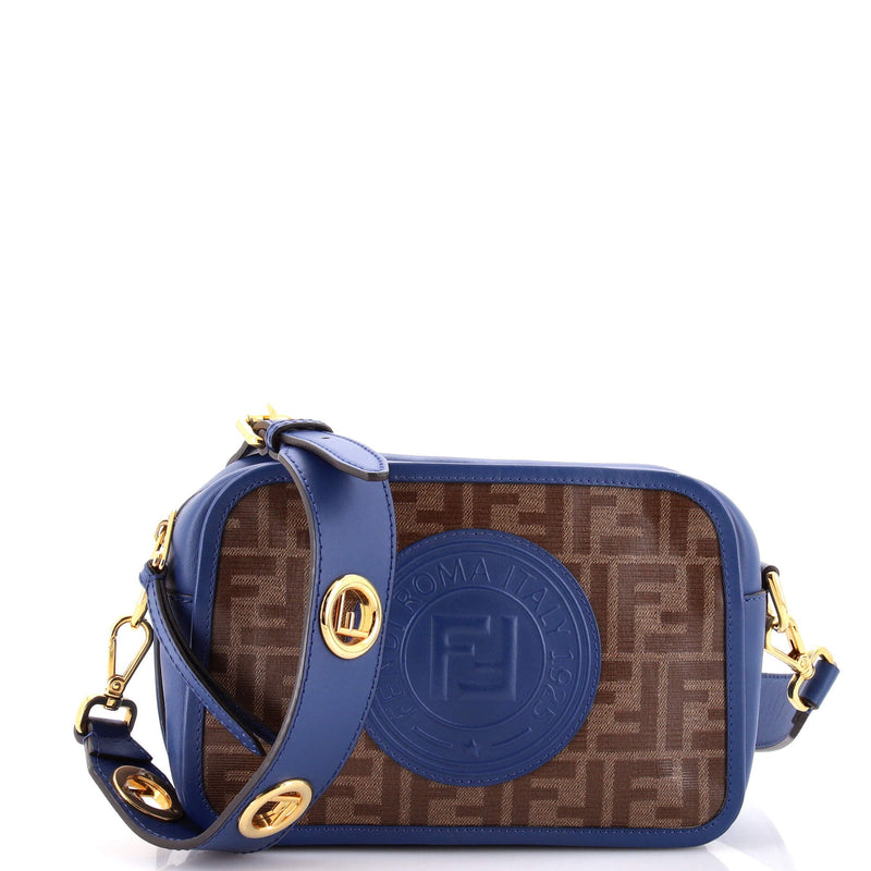 F Is Fendi Logo Stamp Camera Bag Zucca
