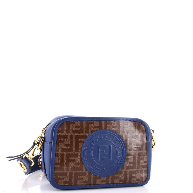 F Is Fendi Logo Stamp Camera Bag Zucca