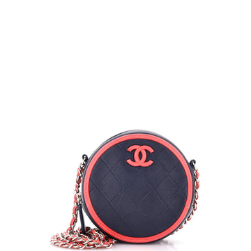 Chanel Color Pop Round Clutch With Chain