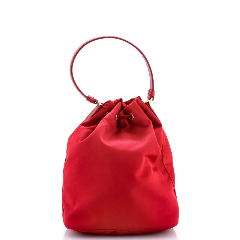 Prada Drawstring Bucket Bag Tessuto