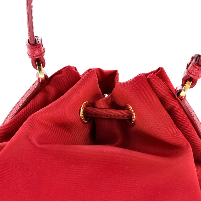 Prada Drawstring Bucket Bag Tessuto