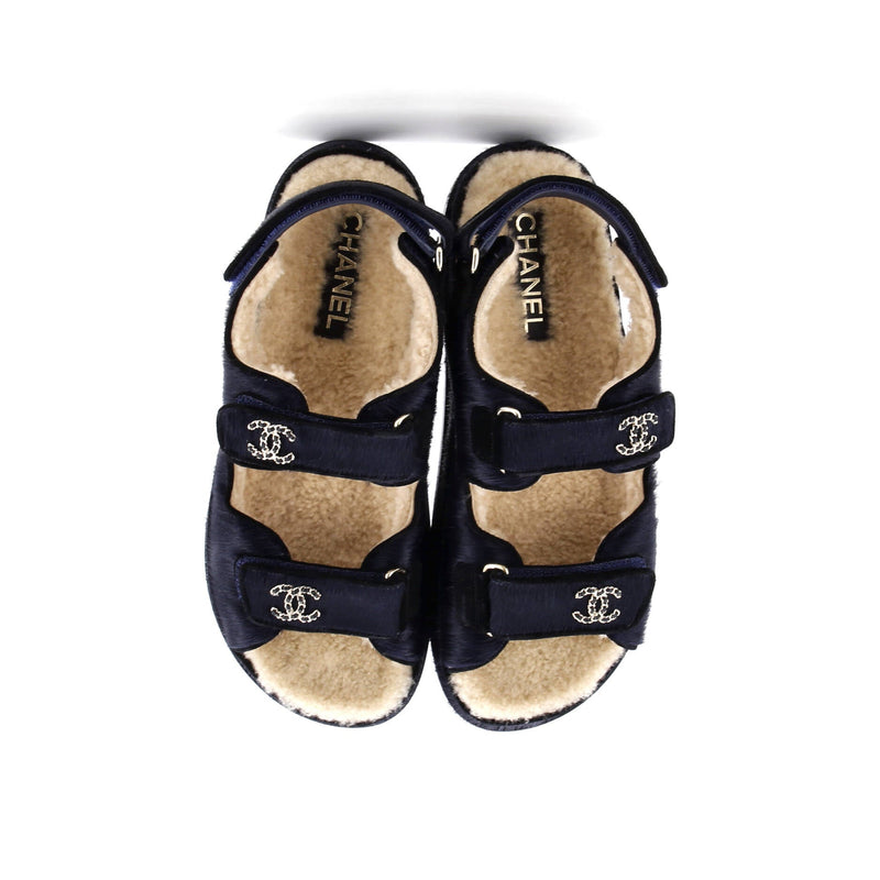 Chanel Women's Velcro Dad Sandals Calf
