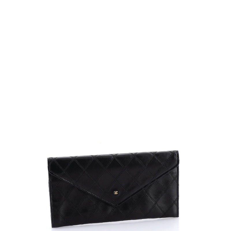 Chanel Cc Envelope Flap Wallet Stitched
