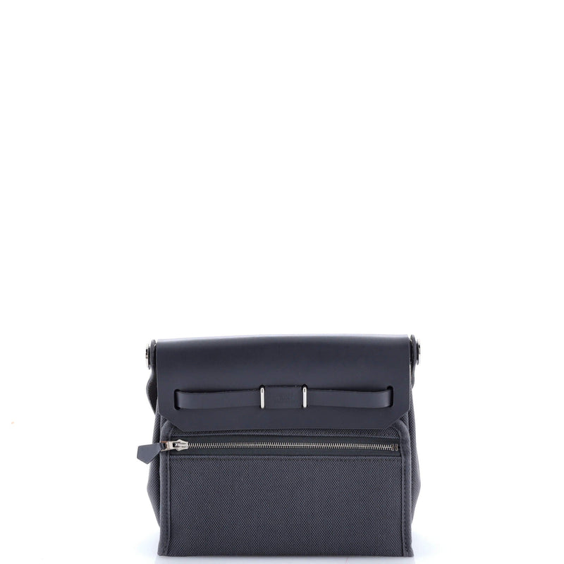 Hermes Herbag Zip Toile And Leather 20