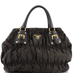 Prada Gaufre Convertible Tote Leather
