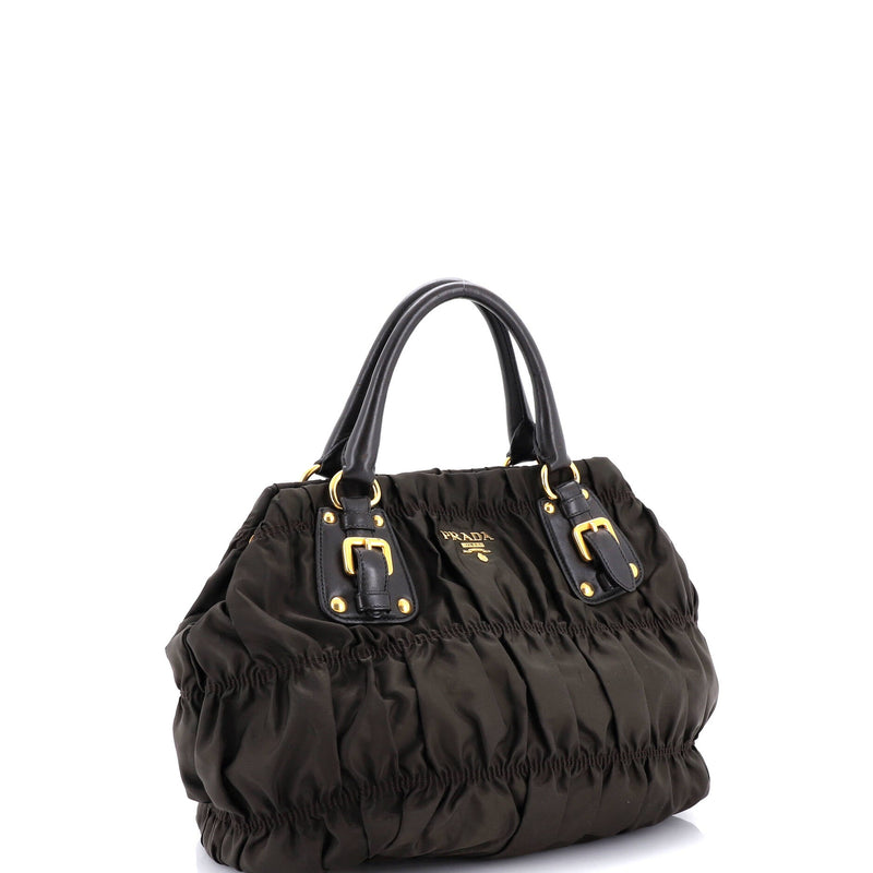 Prada Gaufre Convertible Tote Leather