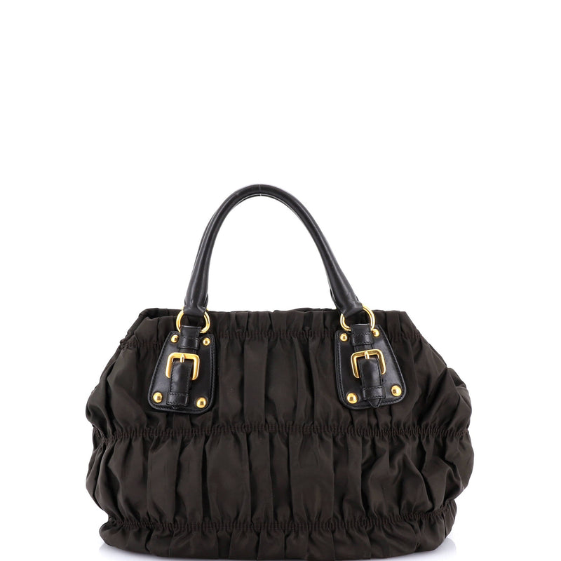 Prada Gaufre Convertible Tote Leather