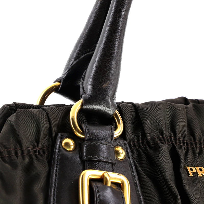 Prada Gaufre Convertible Tote Leather
