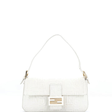 Fendi Baguette Bag Logo Embossed Leather