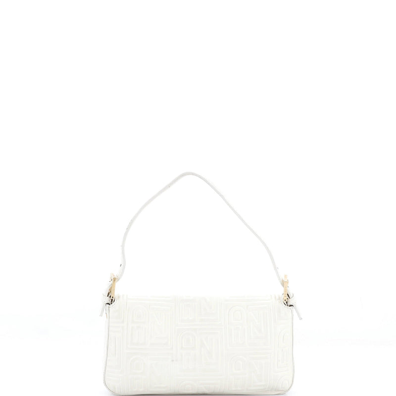 Fendi Baguette Bag Logo Embossed Leather