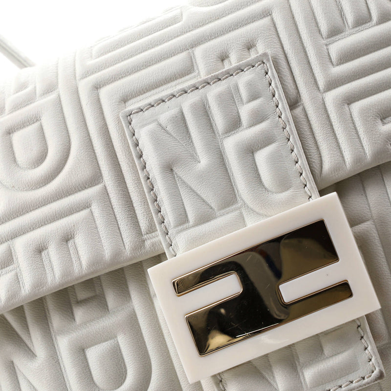 Fendi Baguette Bag Logo Embossed Leather