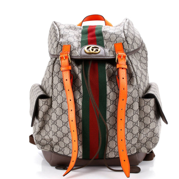 Gucci Ophidia Flap Backpack Gg Coated