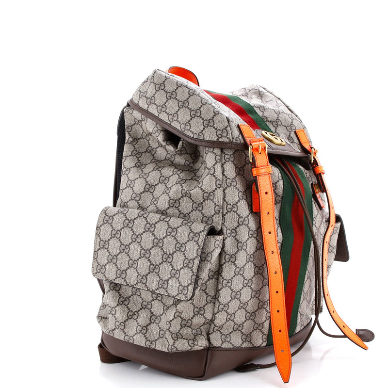 Gucci Ophidia Flap Backpack Gg Coated