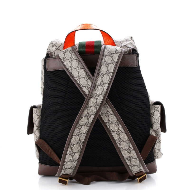 Gucci Ophidia Flap Backpack Gg Coated