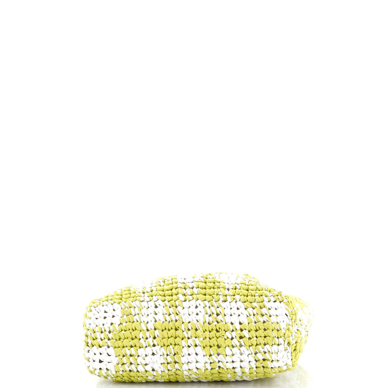 Prada Logo Tote Raffia Small