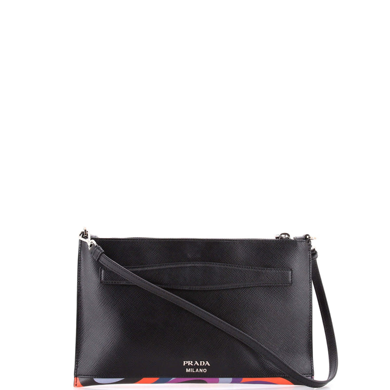 Prada Push Lock Zip Pochette Printed