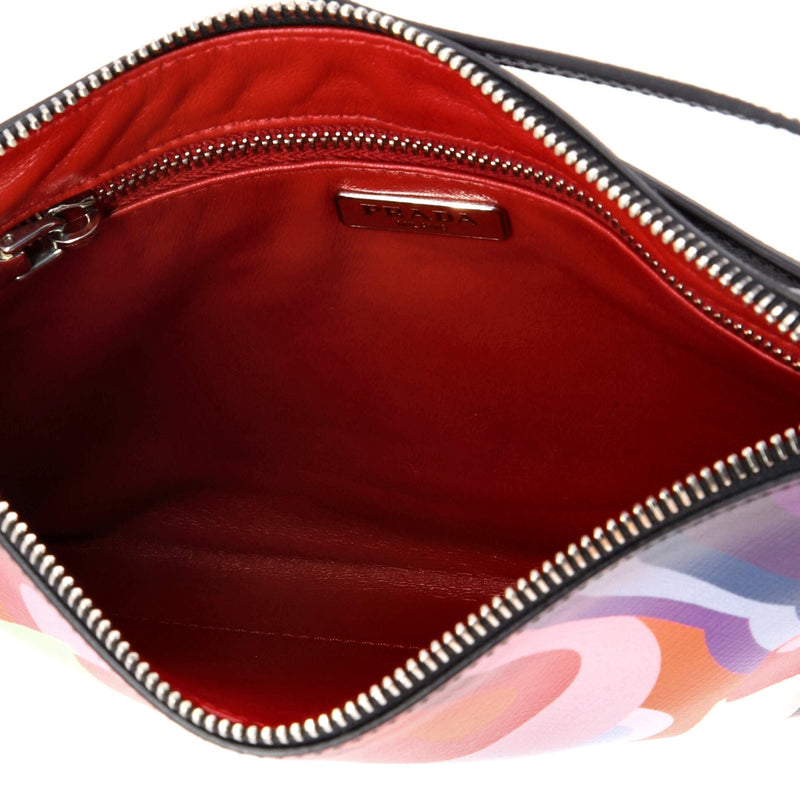 Prada Push Lock Zip Pochette Printed
