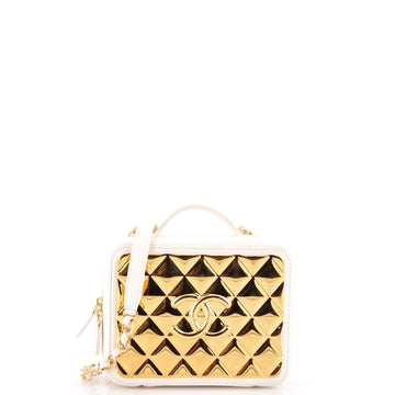 Chanel Golden Plate Vanity Case Quilted