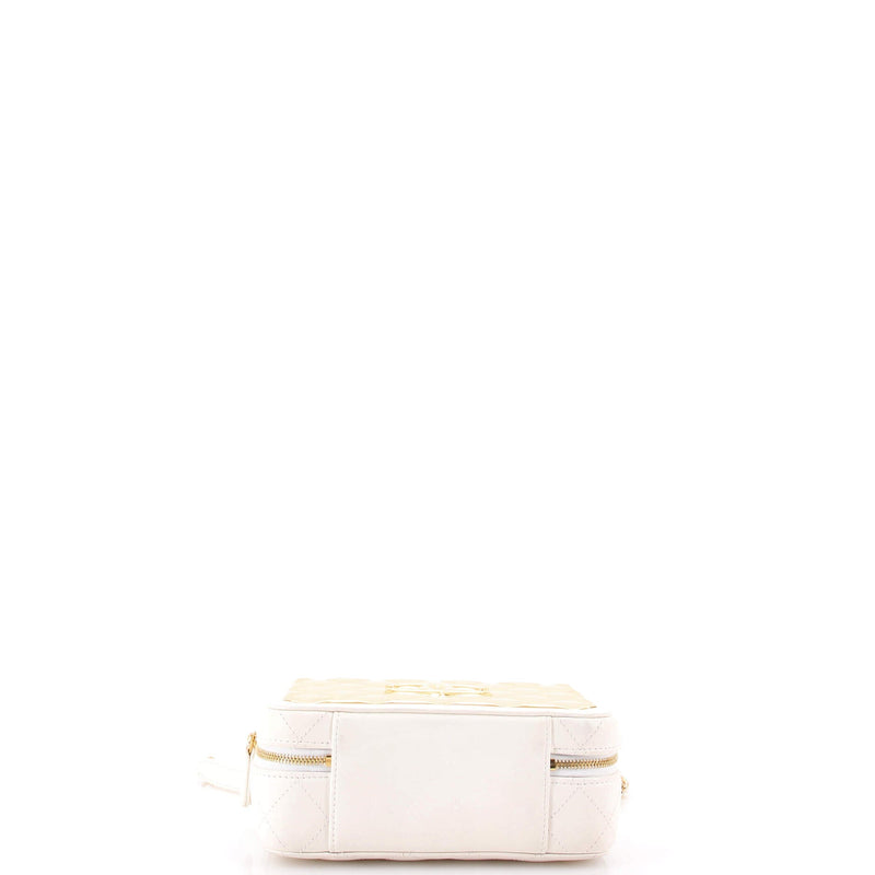 Chanel Golden Plate Vanity Case Quilted