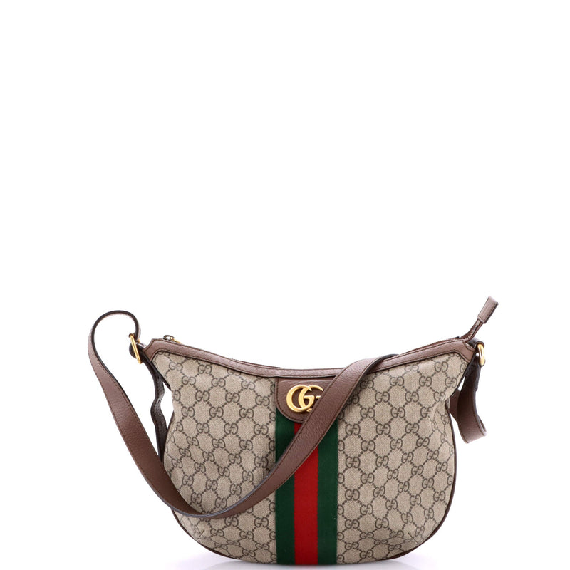 Gucci Ophidia Half Moon Hobo Gg Coated