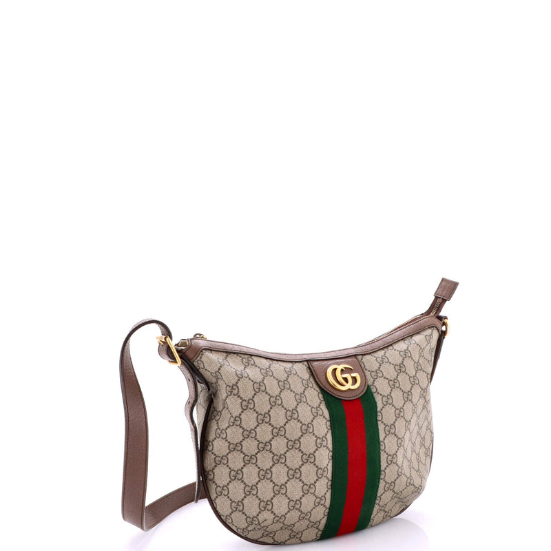 Gucci Ophidia Half Moon Hobo Gg Coated