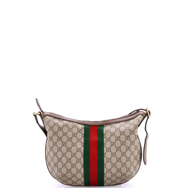 Gucci Ophidia Half Moon Hobo Gg Coated