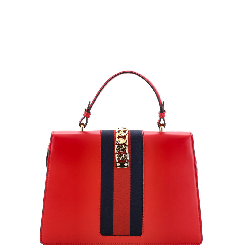 Gucci Sylvie Top Handle Bag Leather
