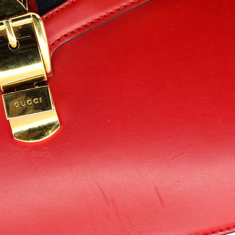 Gucci Sylvie Top Handle Bag Leather