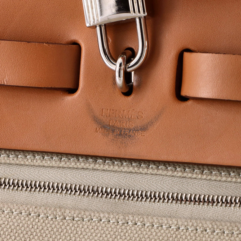 Hermes Herbag Zip Leather And Toile 31