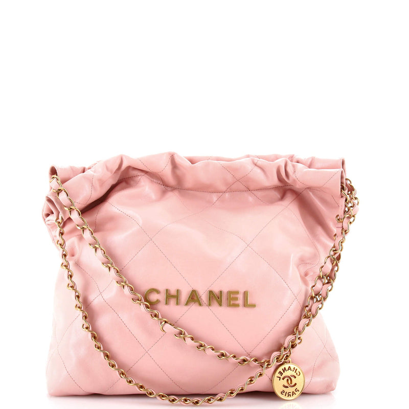 Chanel 22 Chain Hobo Quilted Calfskin