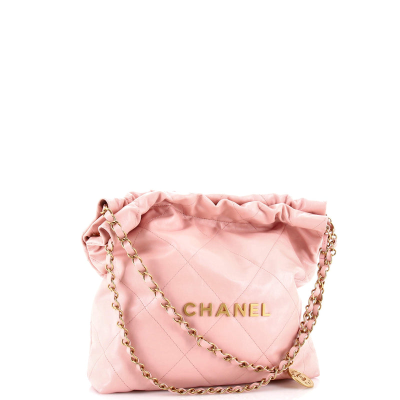 Chanel 22 Chain Hobo Quilted Calfskin