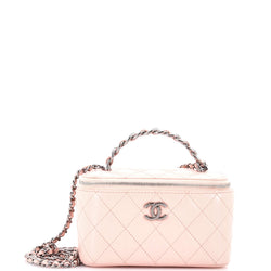Chanel Top Handle Vanity Case With Chain