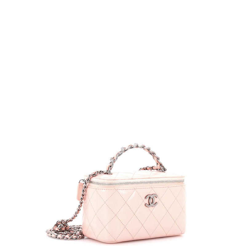 Chanel Top Handle Vanity Case With Chain