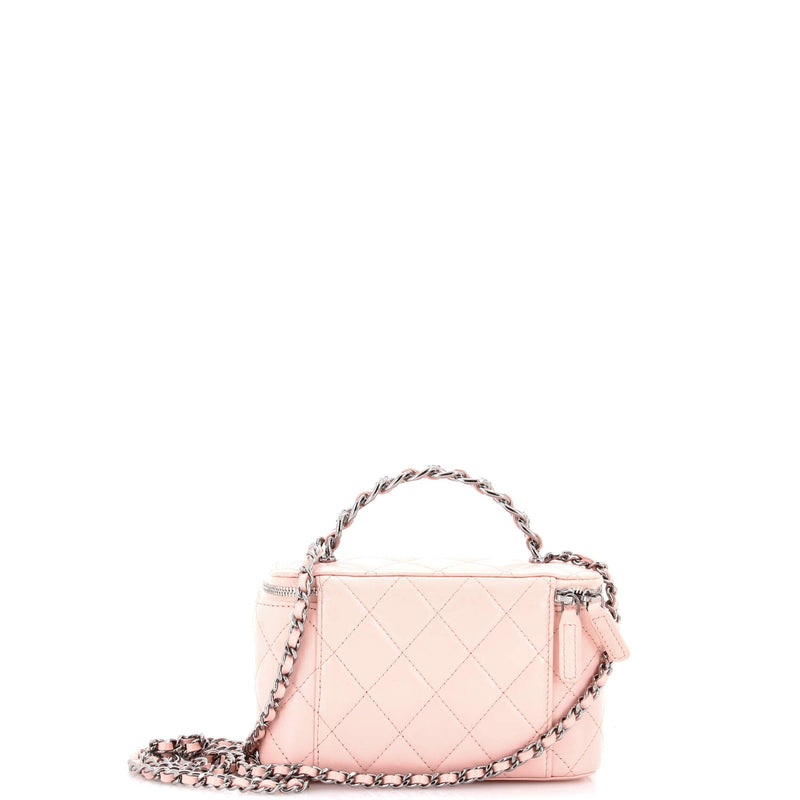 Chanel Top Handle Vanity Case With Chain