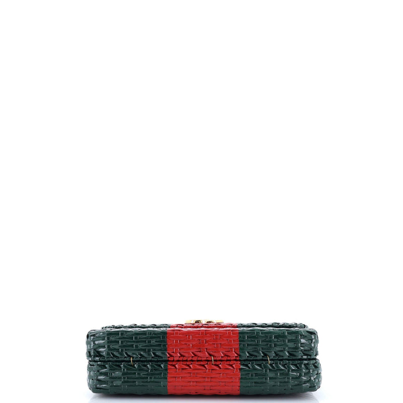 Gucci Cestino Flap Shoulder Bag Wicker