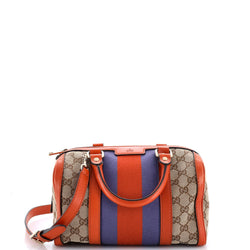 Gucci Vintage Web Boston Bag Gg Canvas