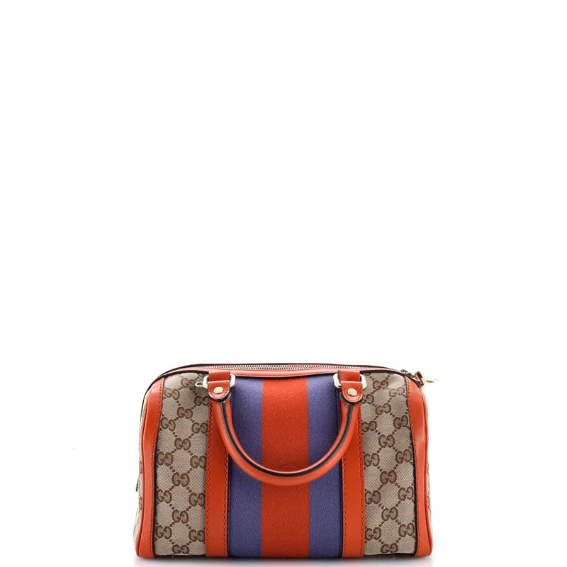 Gucci Vintage Web Boston Bag Gg Canvas