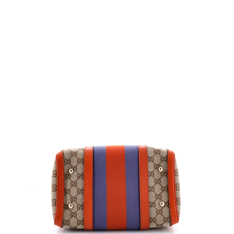 Gucci Vintage Web Boston Bag Gg Canvas
