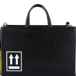 Off White Box Tote Printed Leather